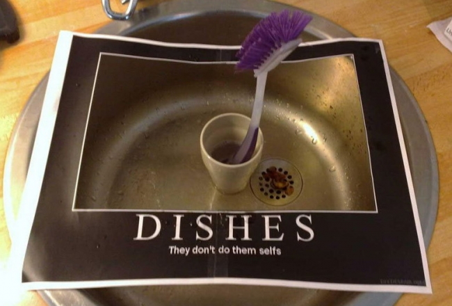 Motivational poster: Dishes